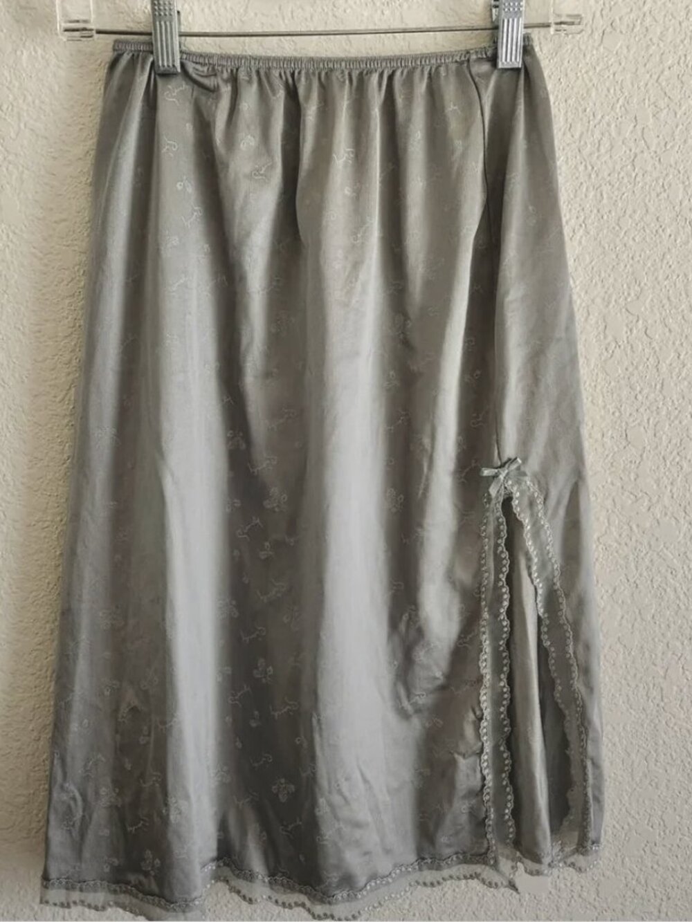 Givenchy Gray Skirt with Lace Trim